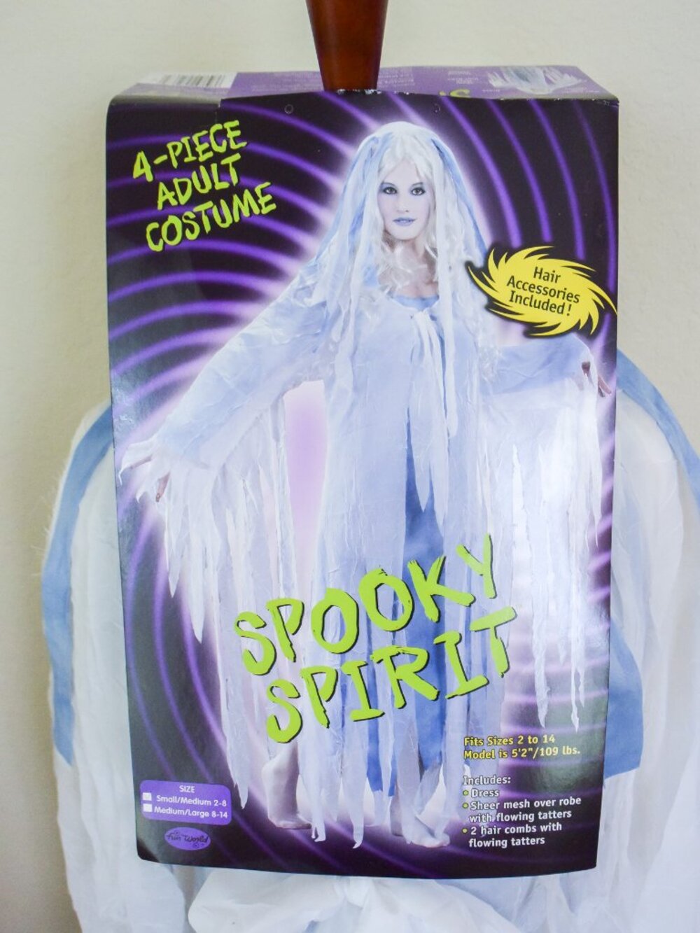 Fun World Spooky Spirit Women's Halloween 4pc Costume - S/M